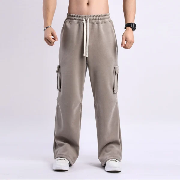 Men's Casual Sports Pants Loose Long Panel Fitness Running Training Sweatpants - Image 14