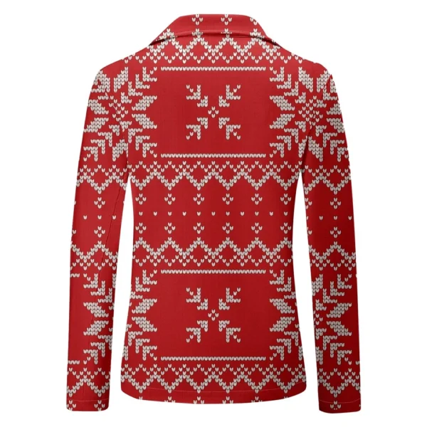 Unisex Winter Christmas Prints Suit Jackets Unisex Casual Fashion Button Jackets - Image 10