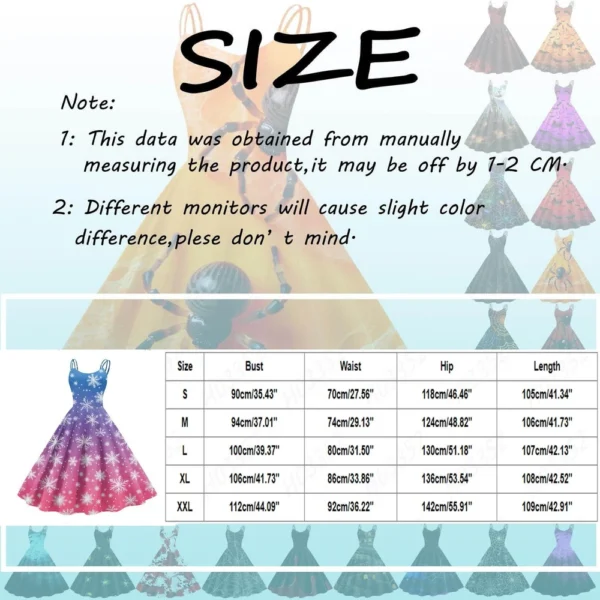 Women's Fashion Christmas Printed Sexy Strapless Gothic Cocktail Dress Punk, - Image 30