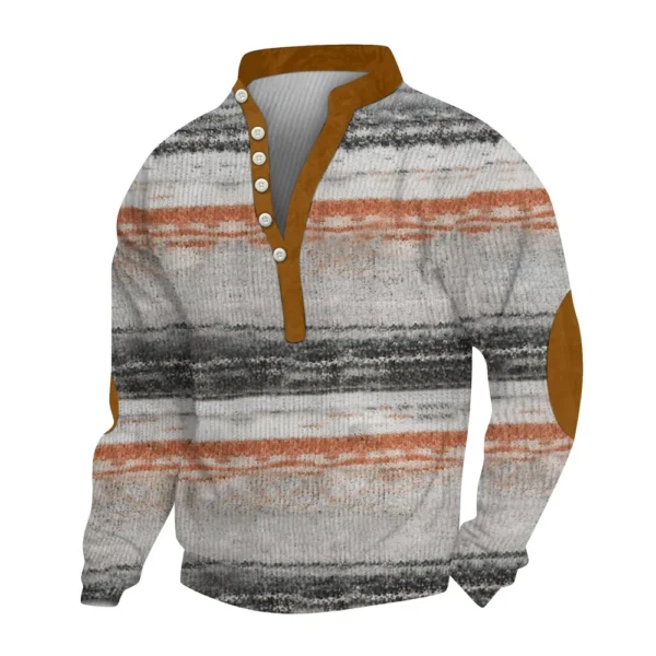 Men's Corduroy Cardigan 6-button Long-sleeved Sweatshirt - Image 6