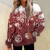 Women'S Fashion Hoodies & Sweatshirts Long Sleeve Drawstring Hoodies Christmas - Image 16
