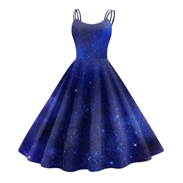 Women's Fashion  Printed Sexy Strapless Gothic Cocktail Dress Punk, Vintage - Image 14