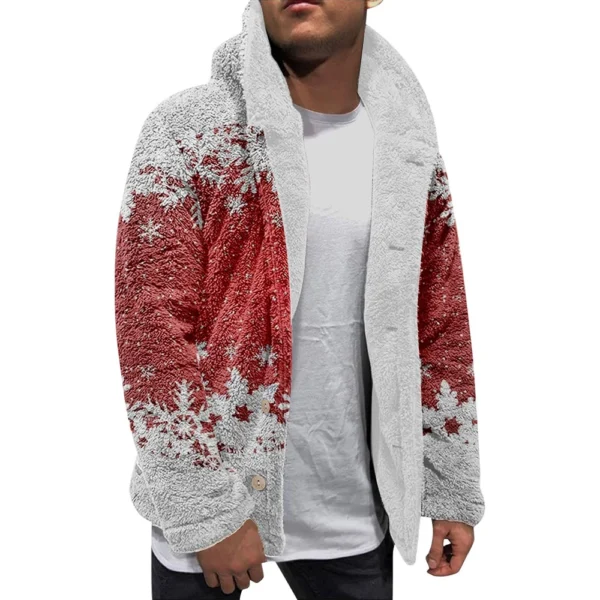 Men'S Winter Zipper Hooded Fleece Sweatshirt With Patch Pocket Casual Jacket - Image 26