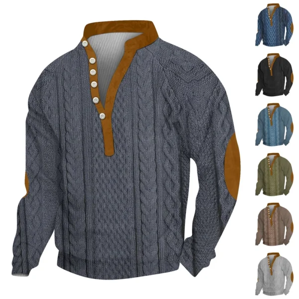 Men's Corduroy Cardigan 6-button Long-sleeved Sweatshirt