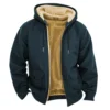 Men's Casual Zippered Pocket Hooded Jacket Men's Solid Color Fashion Warm Jacket - Image 20