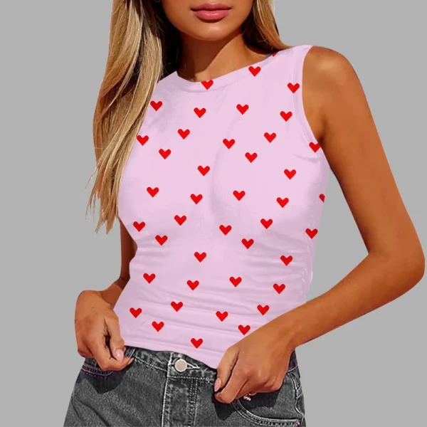 Women's Sleeveless Pleated Vest Shirt Top - Image 25
