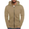 Men'S Zipper Jacket, Casual Retro Long Sleeved Cardigan Jacket - Image 7