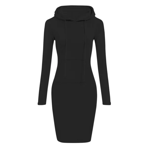 Women's Fashion Casual Solid Color Long Sleeve Dress - Image 13
