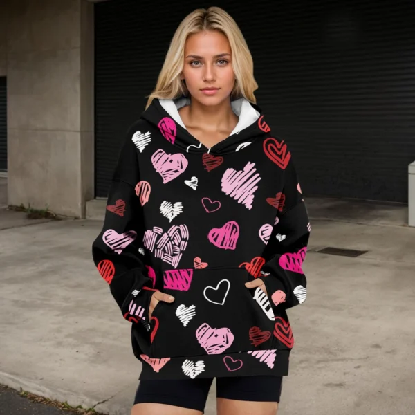 Womens Oversized Sweatshirts Fleece Hoodies Long Sleeve Shirts Pullover Fall - Image 13