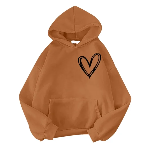 Hooded Plus Velvet Sweater Women's Casual Loose Tops Jacket Couples Hoodies - Image 16