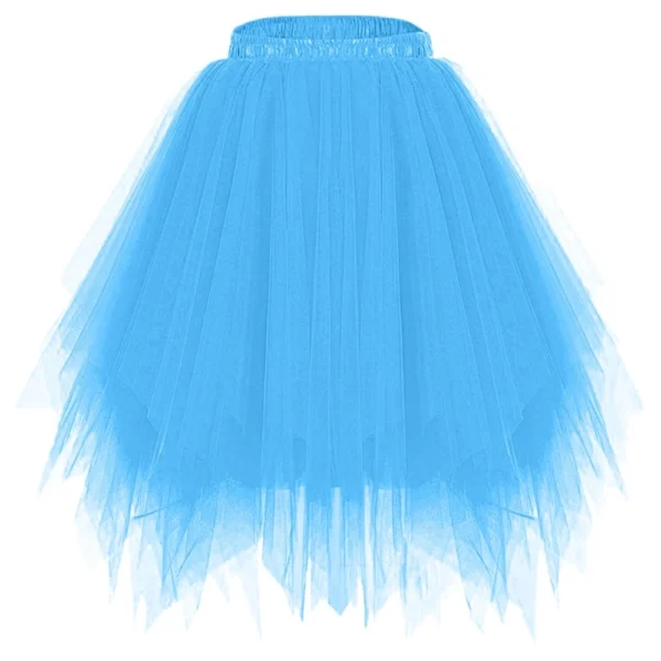 Women's Fashion Solid Color Half Skirt Party Ballet Puff Skirt Mesh Skirt - Image 86