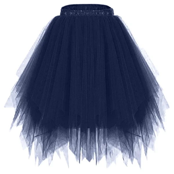 Women's Fashion Solid Color Half Skirt Party Ballet Puff Skirt Mesh Skirt - Image 64