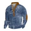 Men's Corduroy Cardigan 6-button Long-sleeved Sweatshirt - Image 17