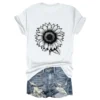 Women's Daily Short Sleeved Fashion Casual Printed Loose Round Neck T-Shirt - Image 31