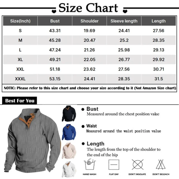 Spring And  Men's Standing Collar Sweatshirt Is Outdoor Casual Sweaters Tops - Image 18