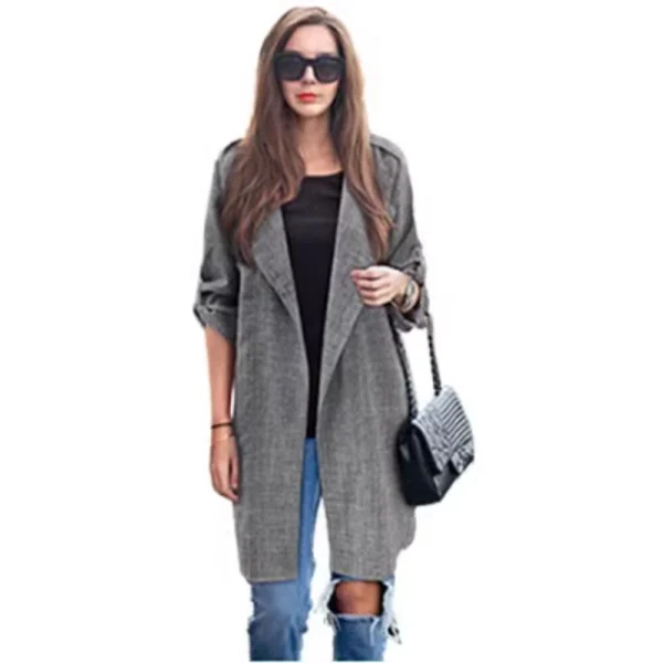 fashion women coat casual black suits blazers jacket - Image 2