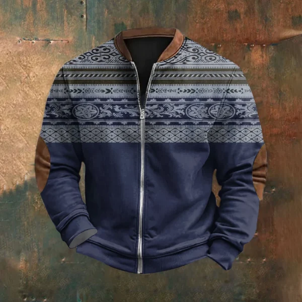 Men's Retro Casual Gradient Printed Sweatshirt - Image 16