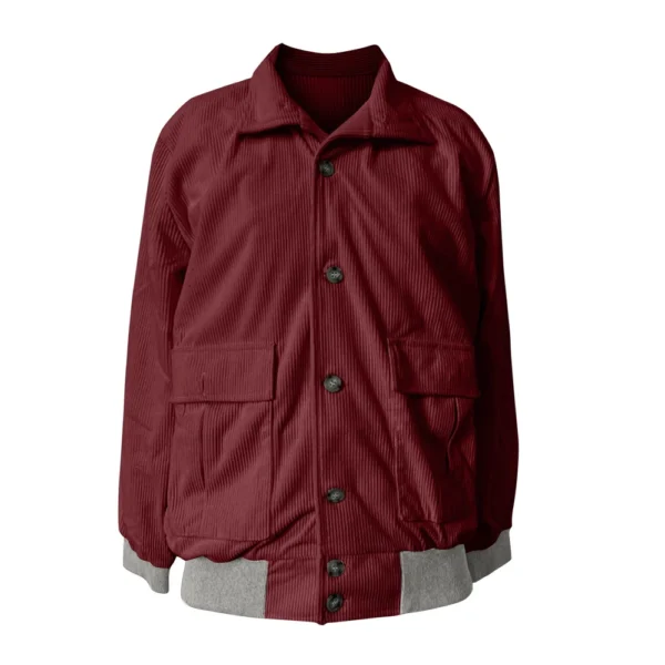 Men's Winter Corduroy Heavy Weight Long Sleeve Fashion Coat Workwear Jacket - Image 20