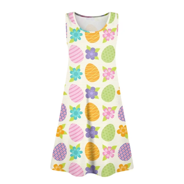 Women's Easter Summer Printed Casual Loose Sundresses Fashion Dresses Dress - Image 12