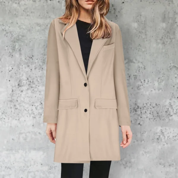 Jacket For Women Casual Plus Size Coat Winter Business  Solid Color Suit Jacket - Image 19