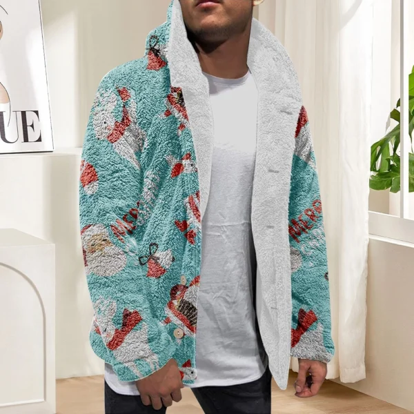 Men'S Winter Zipper Hooded Fleece Sweatshirt With Patch Pocket Casual Jacket - Image 21