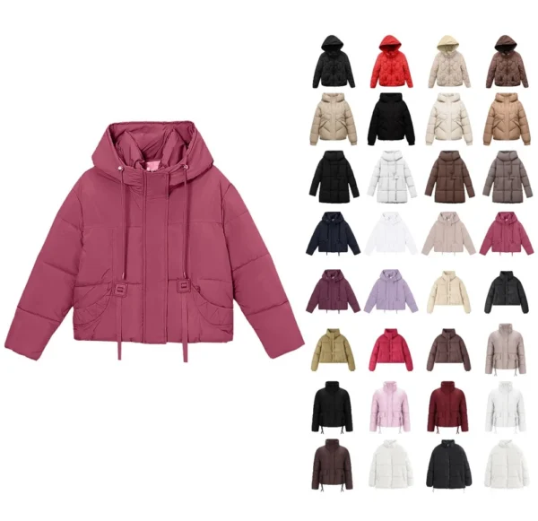Women's Winter Coat Warm Jacket With Hooded Women Thicken Lightweight Coats - Image 10