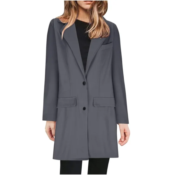 Jacket For Women Casual Plus Size Coat Winter Business  Solid Color Suit Jacket - Image 17
