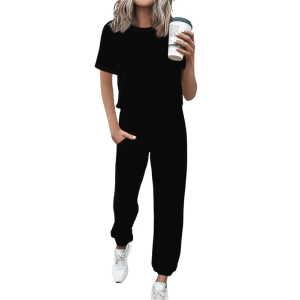 Women's 2 Piece Jogging Tracksuit Long Sleeve Sweatpants Outfits Lounge Sets - Image 8