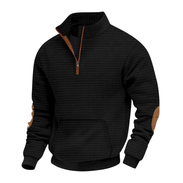 Spring And Men's Standing Collar Sweatshirt Is Outdoor Casual Sweaters Tops - Image 3