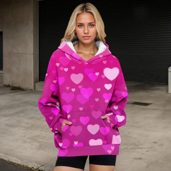 Womens Oversized Sweatshirts Fleece Hoodies Long Sleeve Shirts Pullover Fall - Image 19