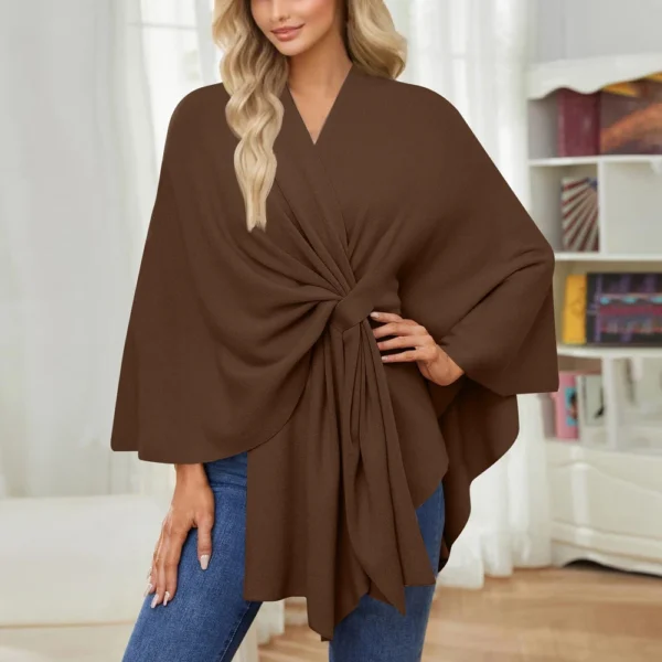 Women's Elegant Shawl Wraps Soft Open Front Sweater For Spring Fall Winter - Image 25