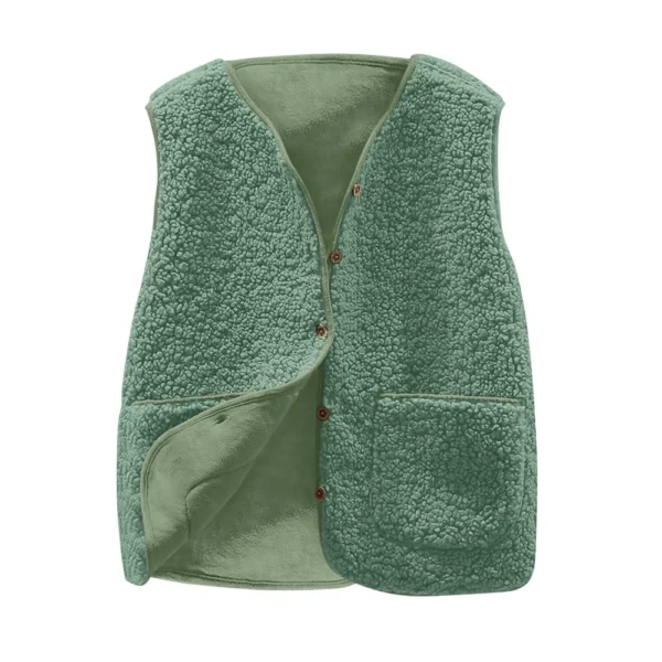 Women's Fashion Casual Loose Lamb Wool Female Short   Winter  Vest - Image 7