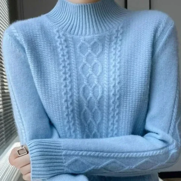 Cashmere Pullover Damen Pink Women Turtleneck Sweater - Image 20