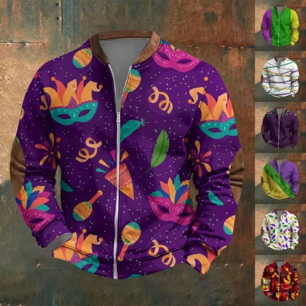 Men's Retro Casual Gradient Printed Sweatshirt
