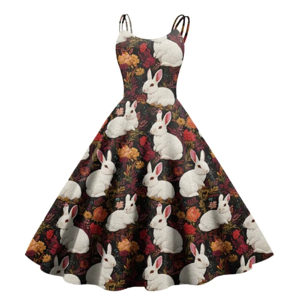 Women's Loose Casual Easter Printed Dresses Summer Sundresses Fashion Dress - Image 32