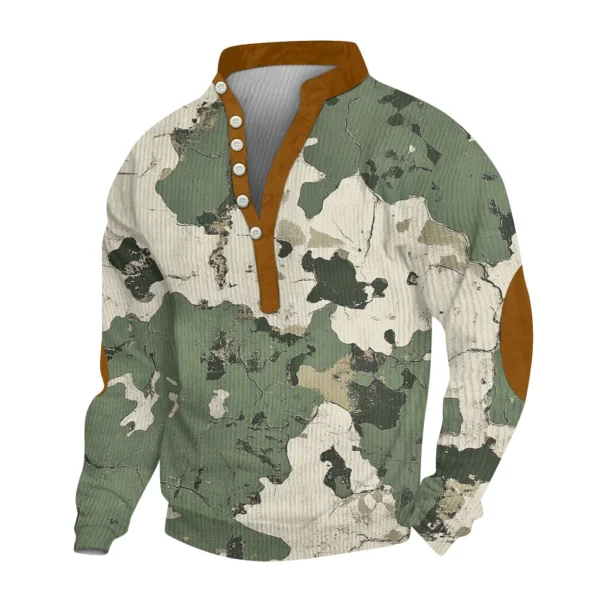 Men's new half zipper long sleeved tactical arm pullover training men's clothing - Image 3