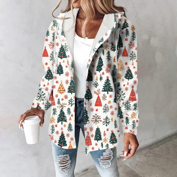 Women's Coat Casual And Fashionable Composite Thick And Warm Printed Hooded - Image 40