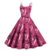 Christmas Ladies Casual Fashion Flower Print Sexy Off Shoulder Punk Retro Skirt - Image 20