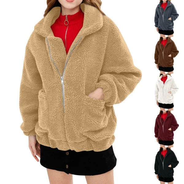Fashion Women High Collar Solid Casual Sleeve Pullover Blouse Long Sleeve