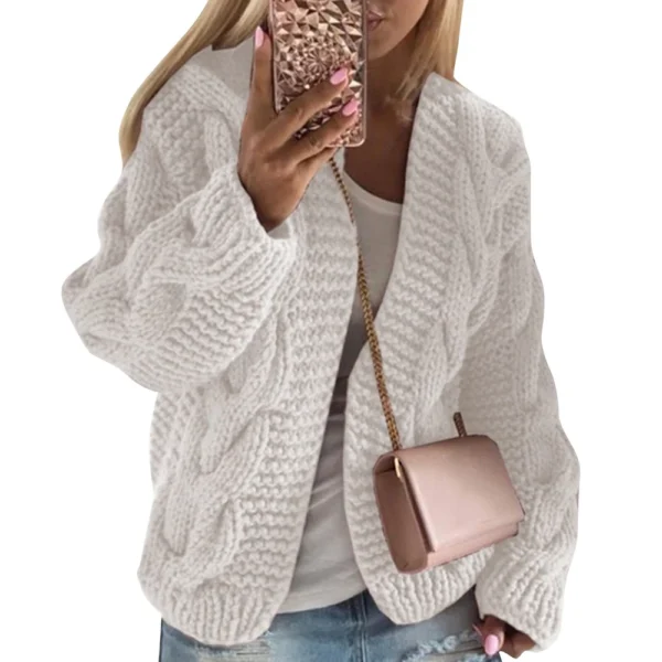 Women's Fashion Casual  Knit Cardigan Sweater - Image 9