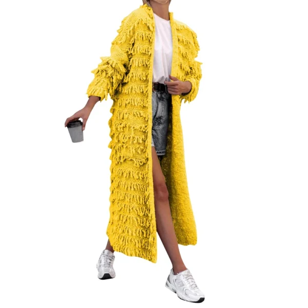 Women's 2024 Fashion Casual Open Front Chunky Cable Knit Sweaters Coats - Image 26