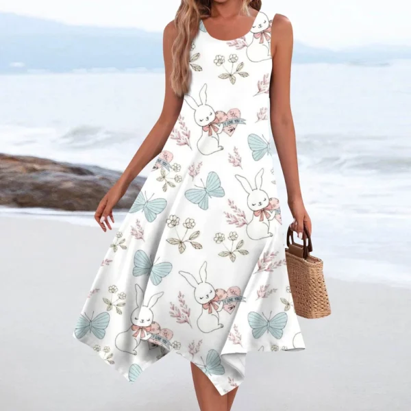 Women's Dresses Easter Sundresses Loose Printed Fashion Casual Summer Dress - Image 19
