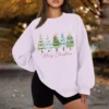 Women's Casual Fashion Long Sleeve Christmas Print Round Neck Sweatshirt Top - Image 30