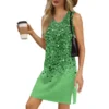Women's V-neck Summer Casual Beach Vacation Women's Sleeveless Sparkly Print - Image 23