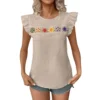 Women's Loose Daily Printed Casual Round Neck Fashion Short Sleeved T-Shirt - Image 20