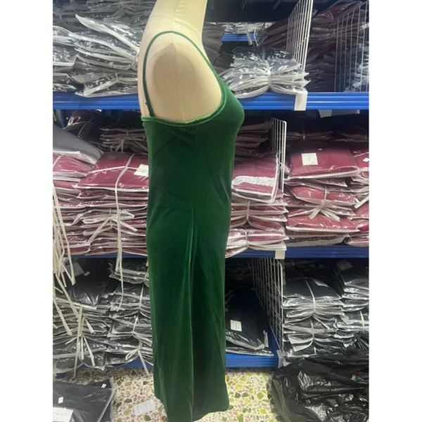 Waist Suspender Dress For Women Retro Mid-length Skirt Velvet Versatile - Image 6