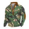 Men's Print Plush Warm Coat Fleece Sweater Casual Coat Pocket Sweater Winter - Image 12