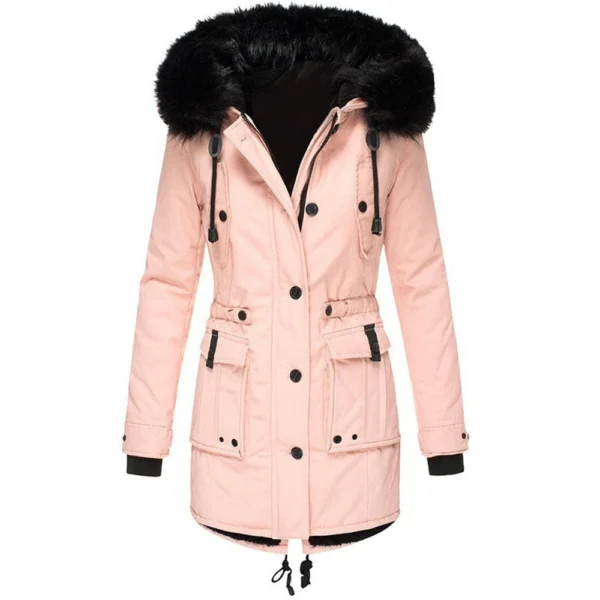 Women's Fashion Plus Fleece Thickened Cotton-padded Winter Coat Pie Overcome - Image 3
