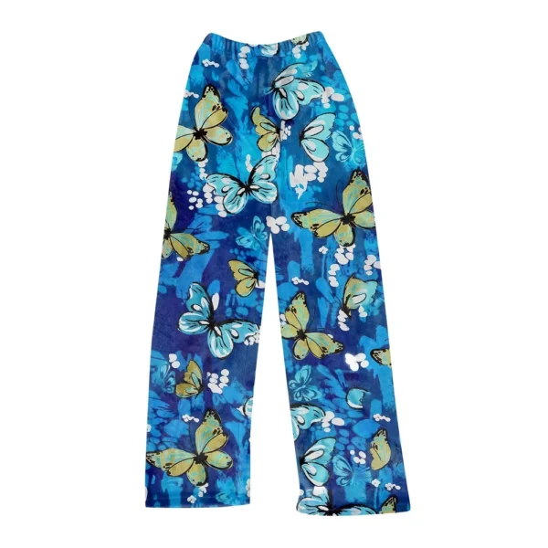 Women Winter Plaid Pants Full Length Long Trousers Sports Pants - Image 4