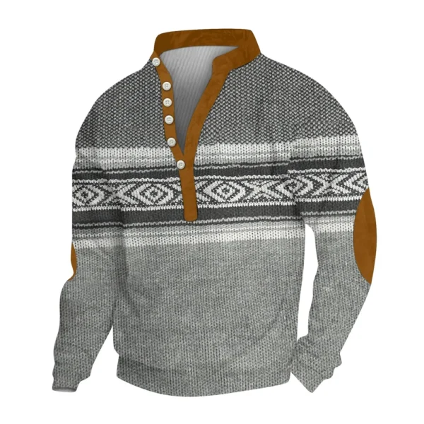 Men's Corduroy Cardigan 6-button Long-sleeved Sweatshirt - Image 5